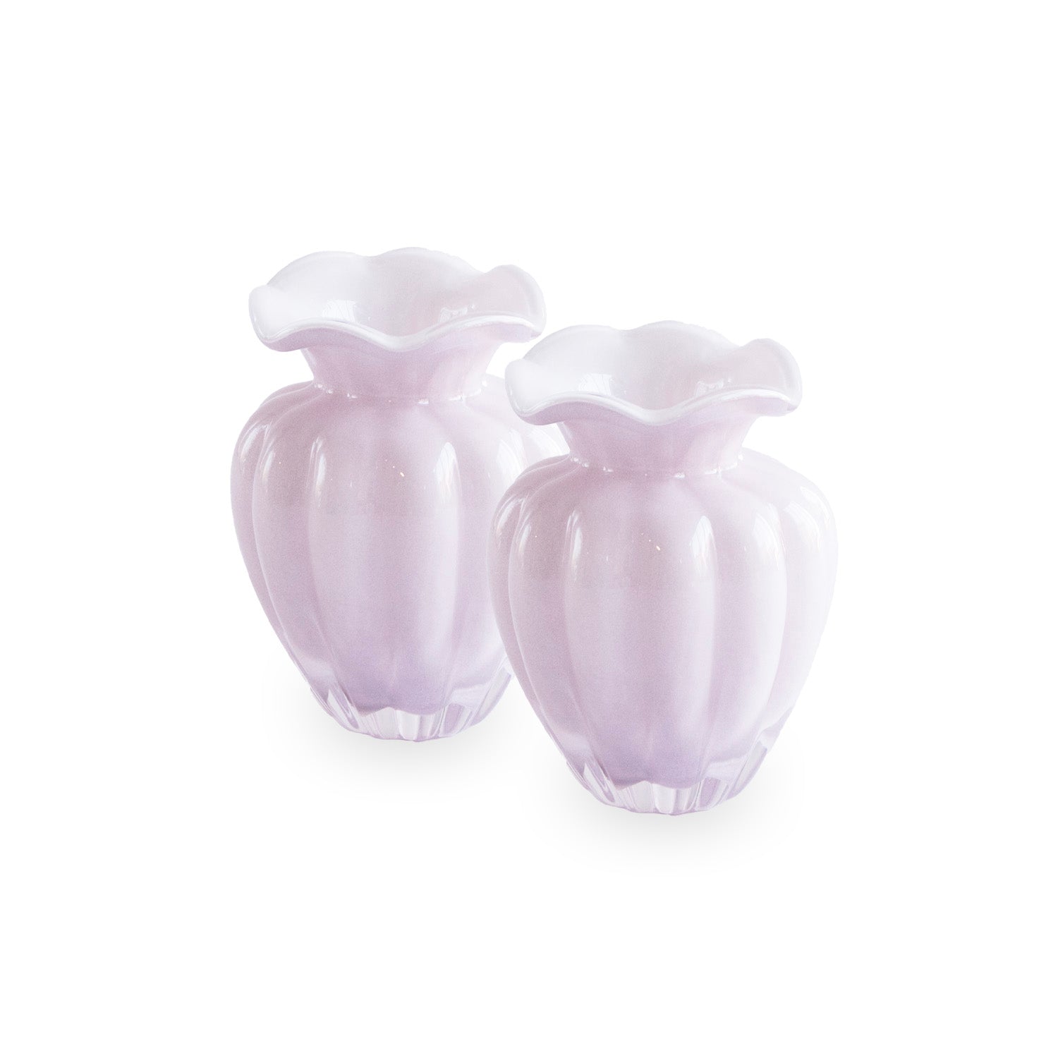 3346_2_f5eb8392-32eb-40a0-aba3-14caf7018c20 GLASS Vento Small Vase Set of 2 (Camellia) - Image 1