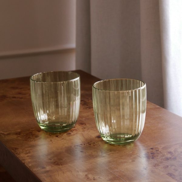 VIDA Acrylic Double Old Fashioned Set of 4 (Green) 14 fl oz
