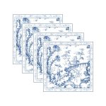 LINENS Chinoiserie Napkins 20 x 20 Set of 4 (Blue and White)
