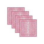 LINENS Leopard Napkins 20 x 20 Set of 4 (Pink and White)