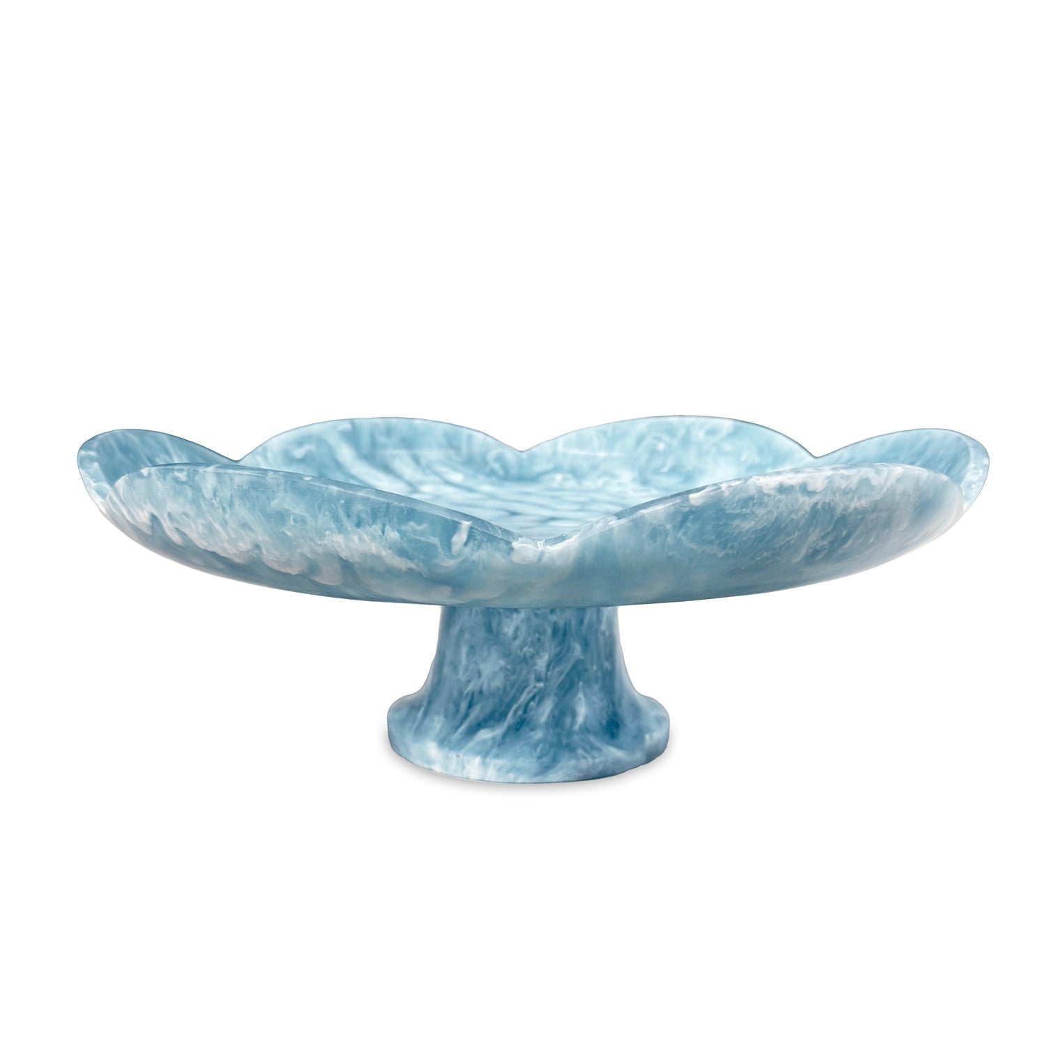3358_2_edf83839-f2ce-4deb-a9cd-4f6f4c9b20f6 RESIN Amelia Pedestal Cake Plate (Aqua) - Image 1