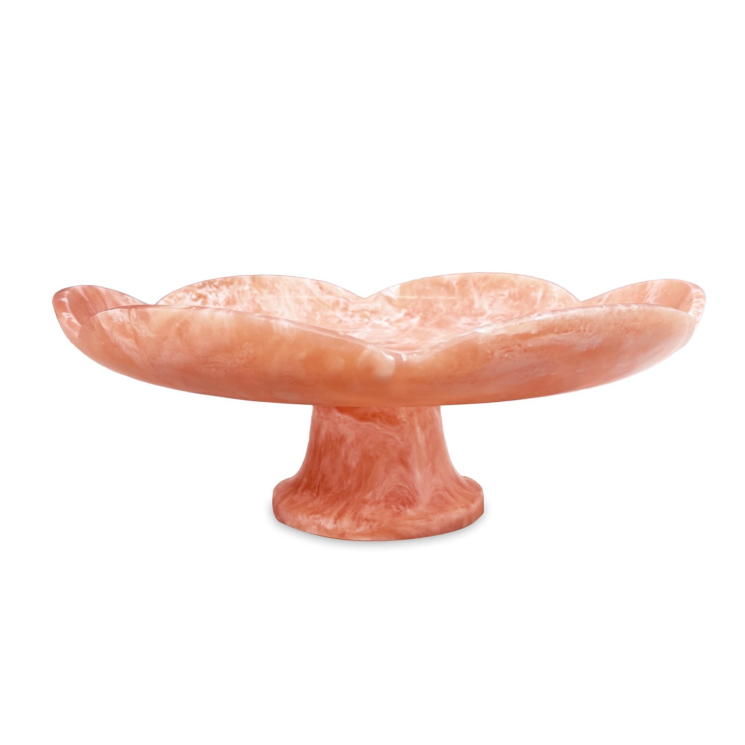 3359_2_fa2a727b-3488-4e9d-a2f2-df87480b15fd RESIN Amelia Pedestal Cake Plate (Peach) - Image 1