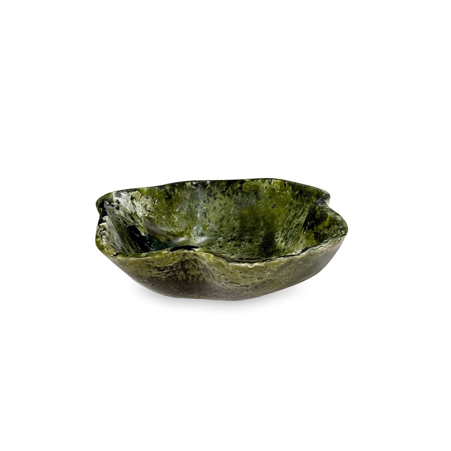 3366_2_65cc35f5-7017-41e1-a244-3edf1c2bc2ff RESIN Malachite Mini Bowl (Green) - Image 1