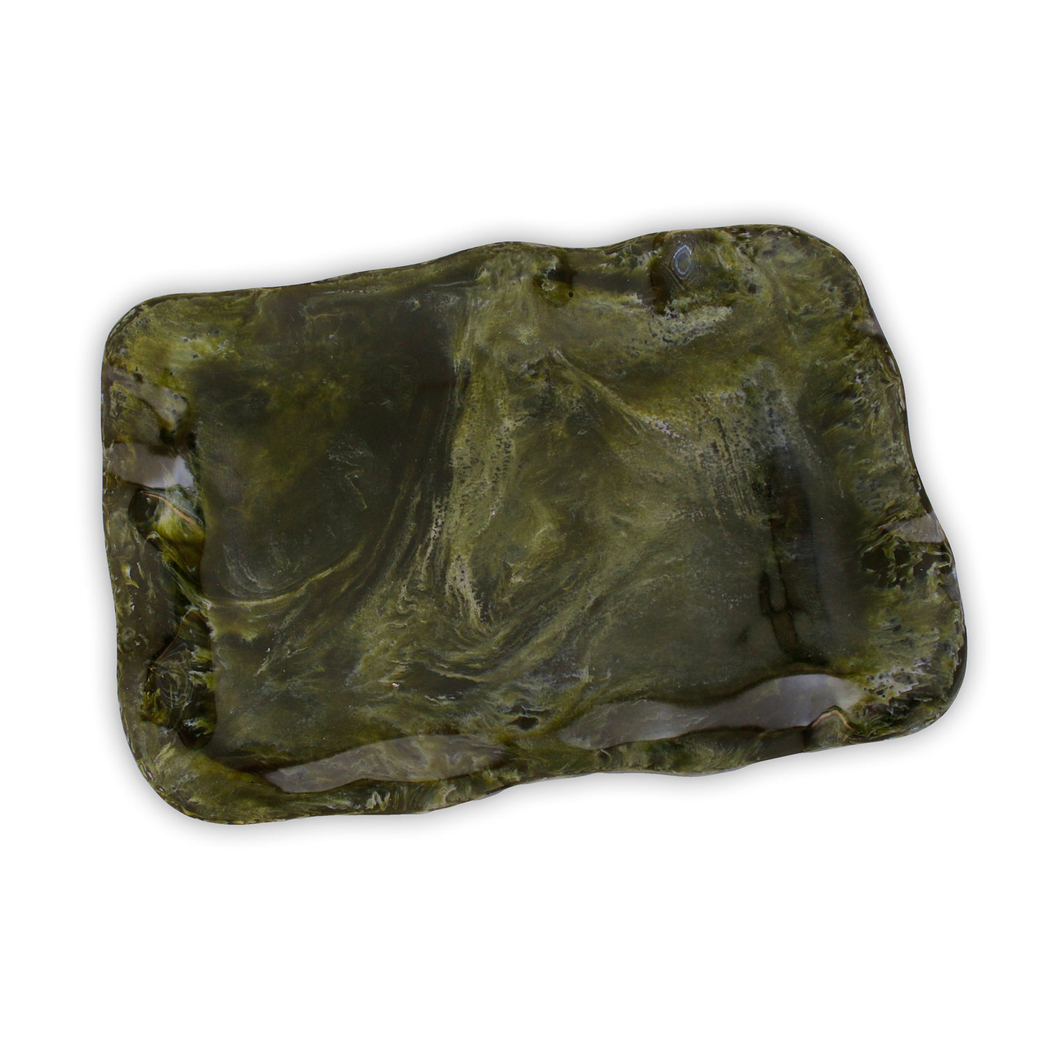 3373_2_359bde65-e9da-447b-acc9-81ab75dbd1c9 RESIN Malachite Extra Large Rectangular Tray (Green) - Image 1