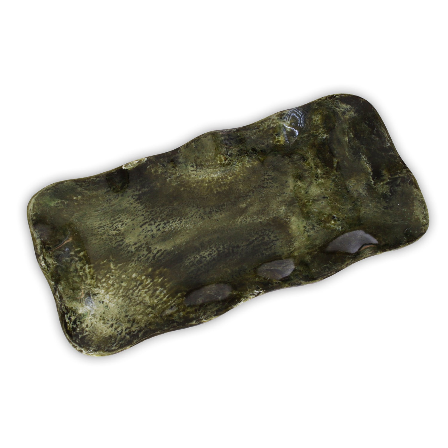 3374_2_d7bd4ea3-b738-41c8-80ac-64adb6130649 RESIN Malachite Long Rectangular Tray (Green) - Image 1