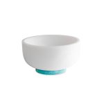 RESIN Rio Large Bowl with Base (White and Turquoise)