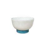 RESIN Rio Small Bowl with Base (White and Turquoise)