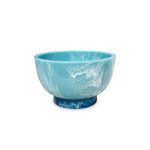 RESIN Rio Small Bowl with Base (Turquoise and Blue)