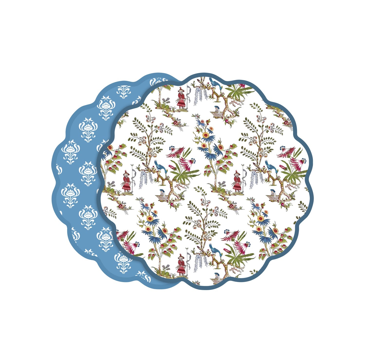 3388_2_eb009117-247a-4004-8eec-9288dd4a52e6 VIDA Regency Chinoiserie Reversible Placemats Set of 4 (Multi) - Image 1