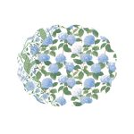 VIDA Blue Hydrangea andFloral Reversible Placemats Set of 4 (Blue and Green)