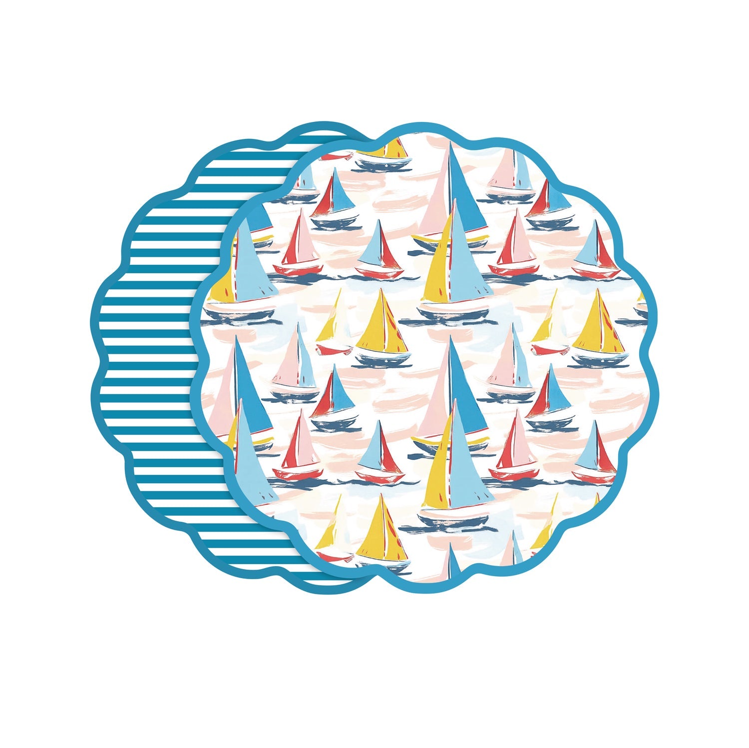 3399_2_e23ee005-b741-4a9b-bfee-596d8db422ec VIDA Sailboats and Stripes Reversible Placemats Set of 4 (Multi) - Image 1