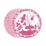 VIDA Faenza and Leopard Reversible Placemats Set of 4 (Pink and White)
