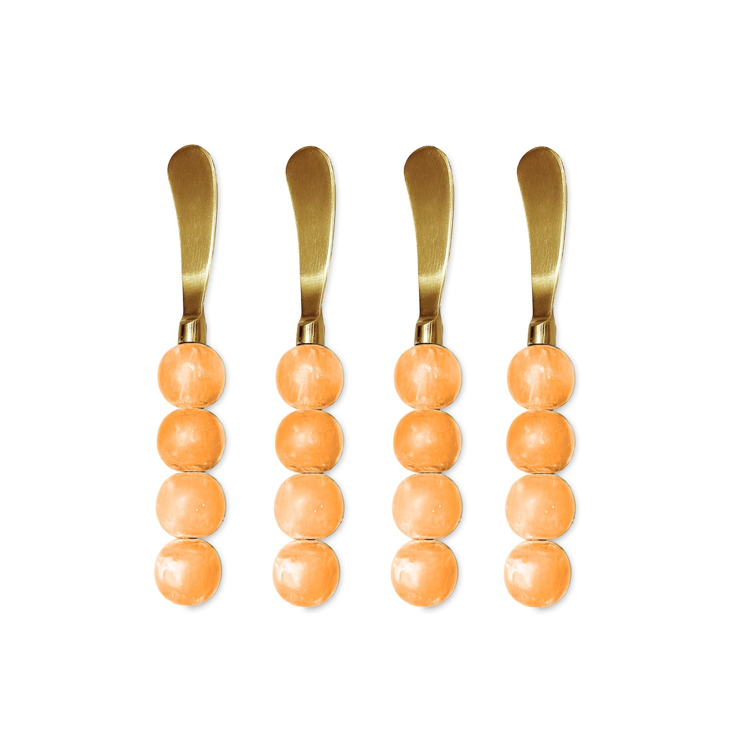 3406_2_f9e65ebb-0303-4010-98cc-83f26d70adb6 RESIN Sorbet Spreaders Set of 4 (Tangerine) - Image 1