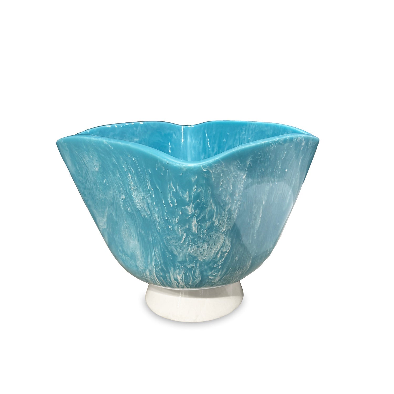 3413_2_5271ea49-08d3-4b47-96fe-6942e5b36895 RESIN Rio Large Wine Bucket with Base (Turquoise and White) - Image 1