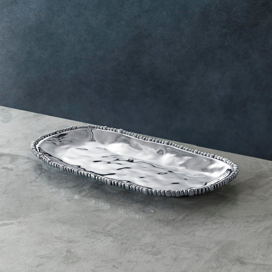 6132 ORGANIC PEARL Nova Small Oval Platter - Image 1