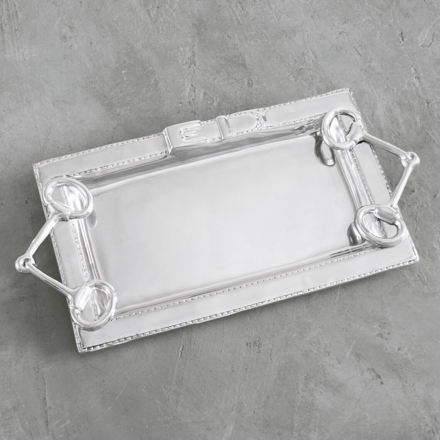 6549 WESTERN Equestrian Large Tray with Handles - Image 1