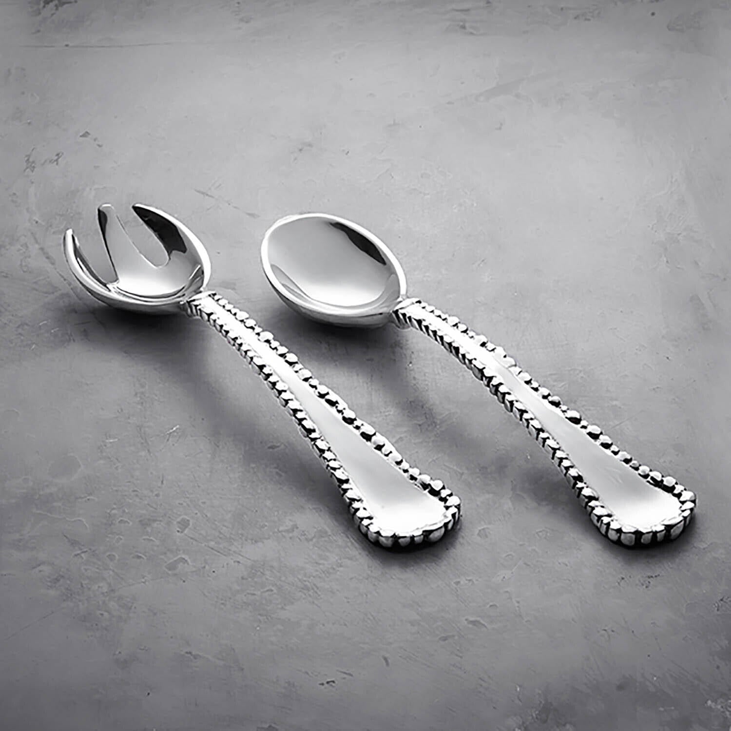 6591 ORGANIC PEARL Large Salad Servers - Image 1