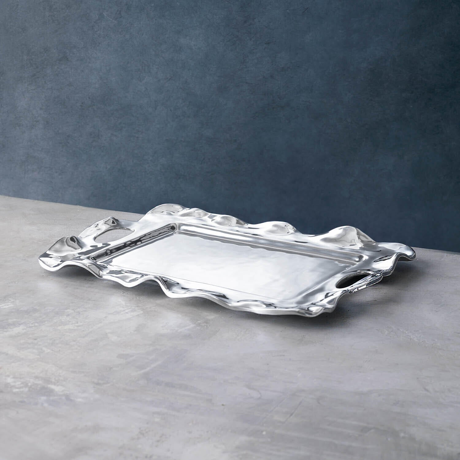 6781 VENTO Rebecca Medium Rectangular Tray with Handles - Image 1
