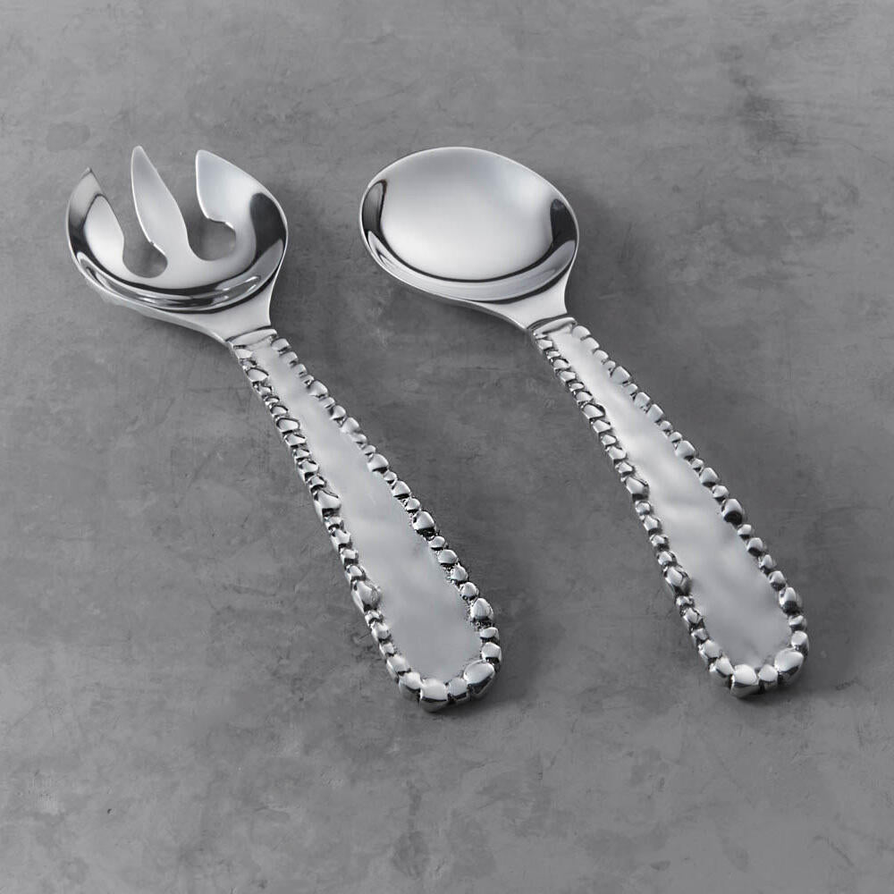 6821 ORGANIC PEARL Small Salad Servers - Image 1