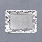 GIFTABLES Vento Rectangular Engraved Tray "good friends, good wine, good times"