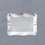 GIFTABLES Pearl Denisse Rectangular Engraved Tray "Bless this home"