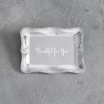GIFTABLES Pearl Denisse Rectangular Engraved Tray - Thankful for You