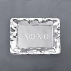 GIFTABLES Vento Rectangular Engraved Tray- XOXO