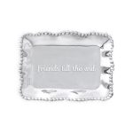 GIFTABLES Organic Pearl Rectangular Engraved Tray - Friends till the end