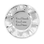 GIFTABLES Vento Wine Plate "Good friends, Good wine, Good times" - Image 2