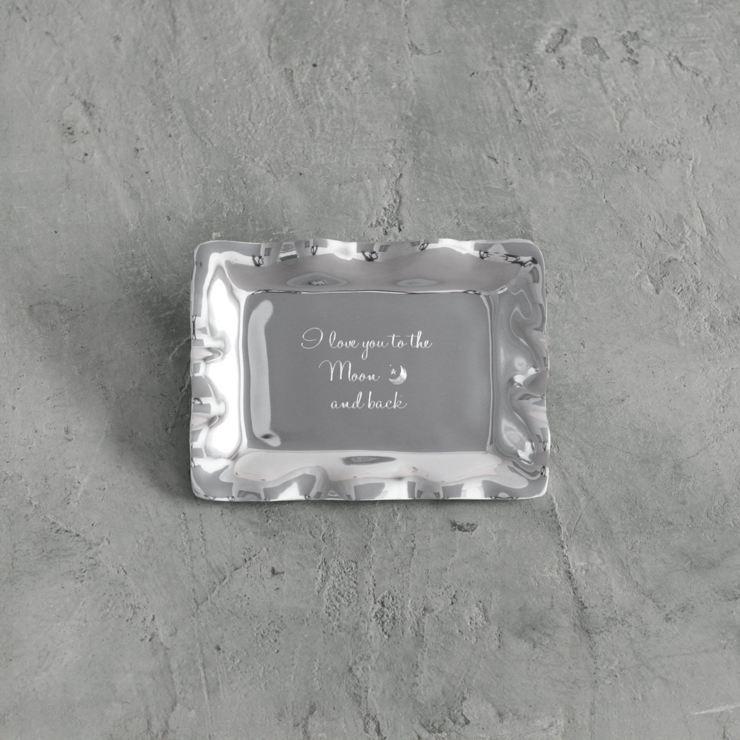 7558 GIFTABLES Vento Engraved Tray "Love you to Moon back" - Image 1