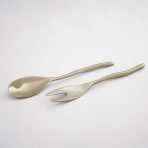 SIERRA MODERN Maia Large Salad Servers (Shiny Gold) - Image 2