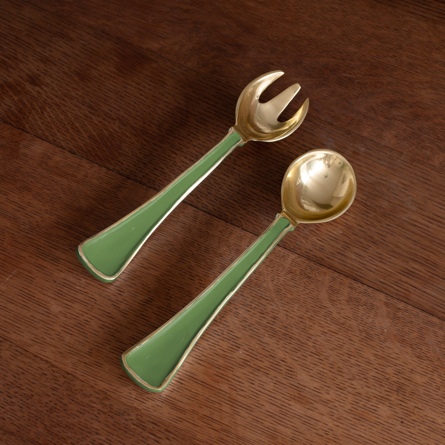 8485_8caf32c4-3ad7-4564-ad02-9fc625ed8908 ENCANTO Soho Salad Servers Leaf Green - Image 1