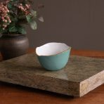 ENCANTO Osaka Small Bowl (Turquoise and White) - Image 3