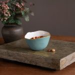 ENCANTO Osaka Small Bowl (Turquoise and White)