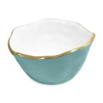 ENCANTO Osaka Small Bowl (Turquoise and White) - Image 2