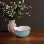 ENCANTO Osaka Large Bowl (Turquoise and White) - Image 4