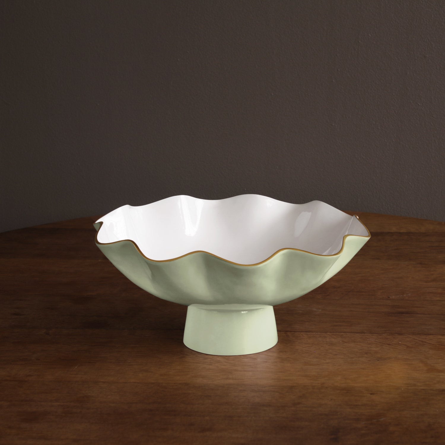 8567_bfba5297-7aba-4b9f-908f-80f39cfafdc4 ENCANTO Carola Large Pedestal (Pistachio and White) - Image 1