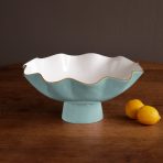 ENCANTO Carola Large Pedestal (Turquoise and White) - Image 4