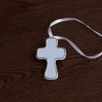 ENCANTO  Athens Cross Ornament (Periwinkle)