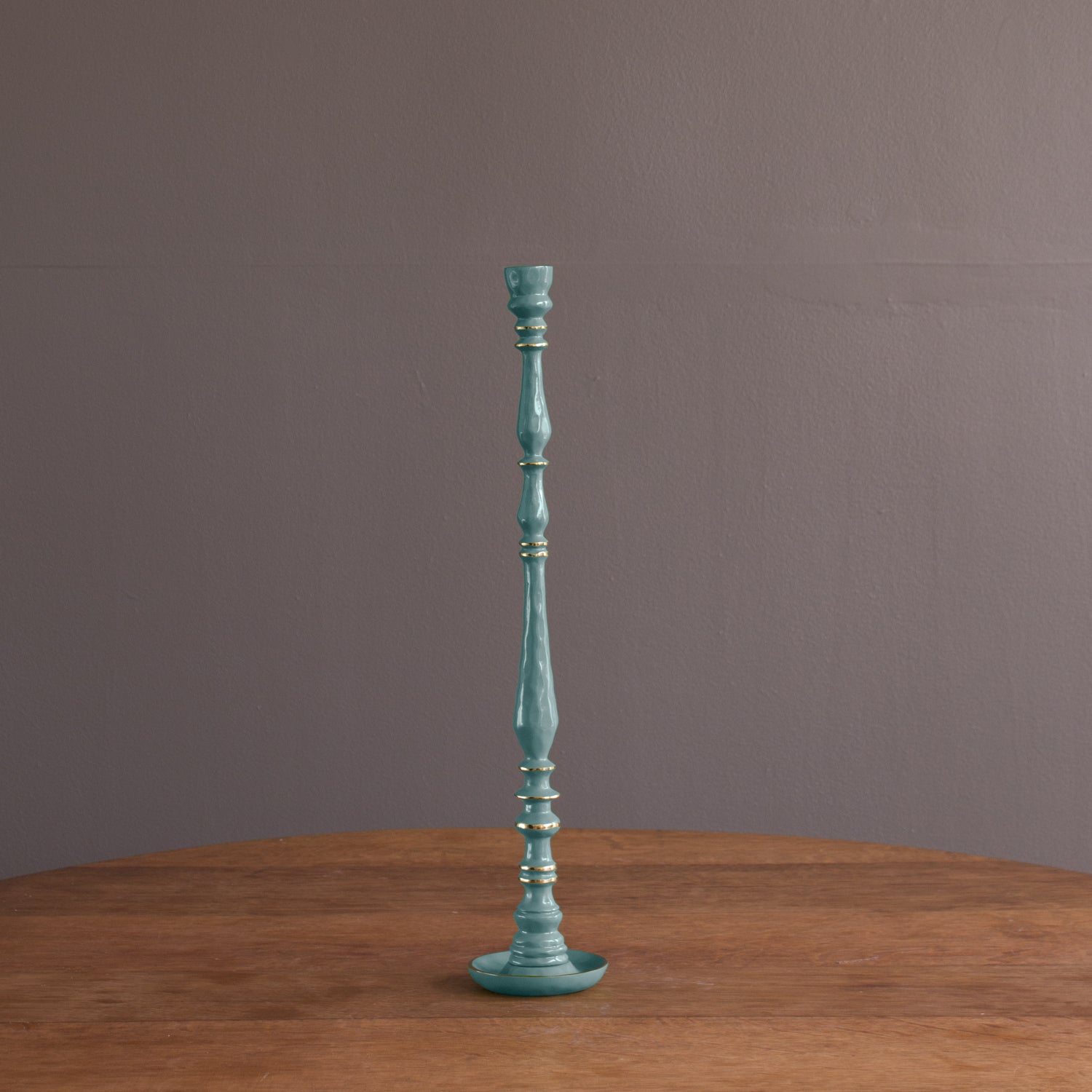 8671_2d3e3f1a-c721-4e86-9566-34695fb465aa FINAL SALE - ENCANTO Crosby Large Candlestick Holder (Turquoise) - Image 1