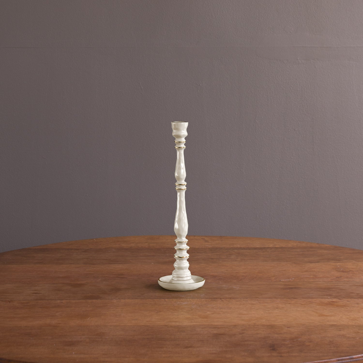 8675_90d0b0ca-2aaa-4436-ad19-bfa64d59a3e2 ENCANTO Crosby Small Candlestick Holder (Cream) - Image 1