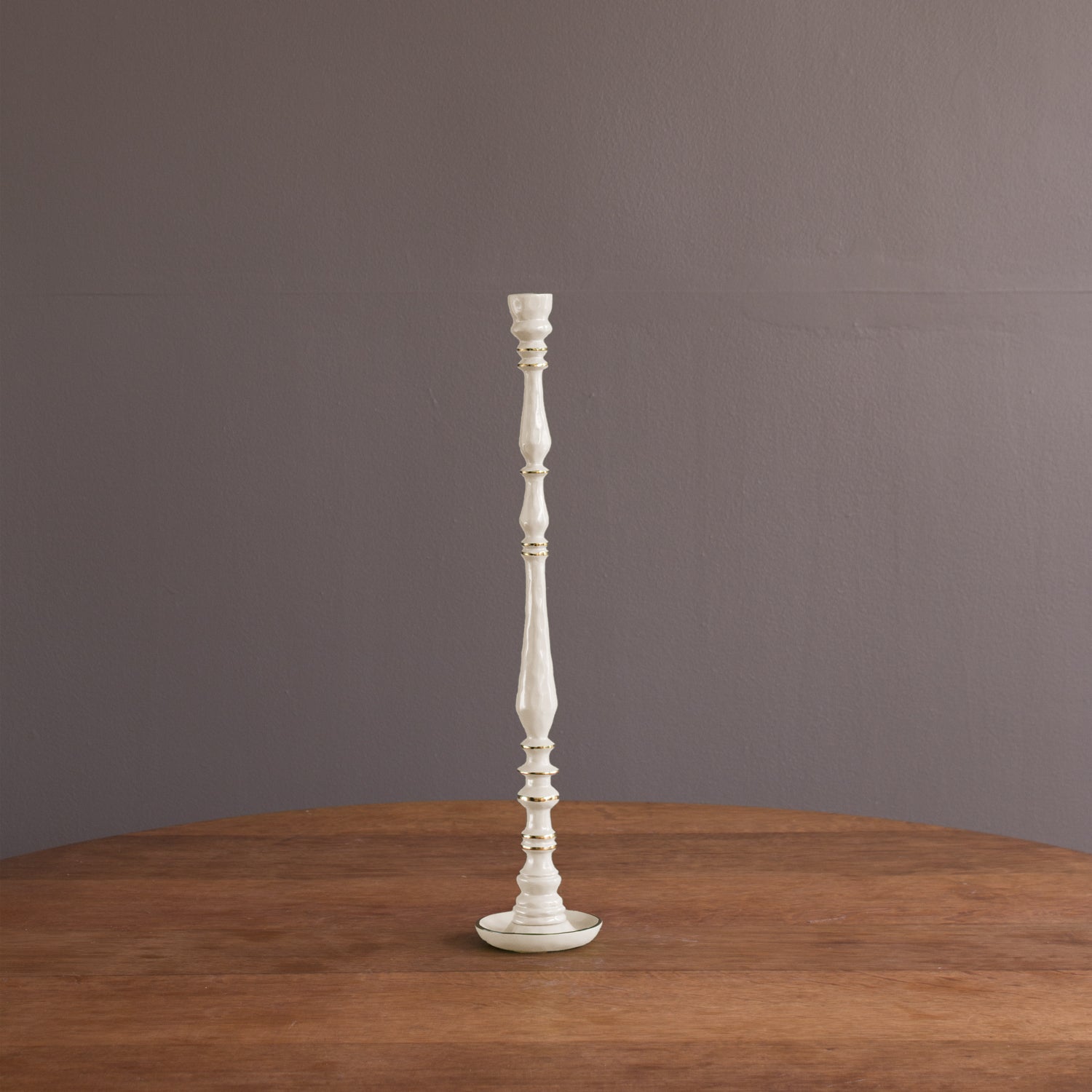 8677_321a1cfb-1813-4e65-bae7-edbe3c87e0ab ENCANTO Crosby Large Candlestick Holder (Cream) - Image 1