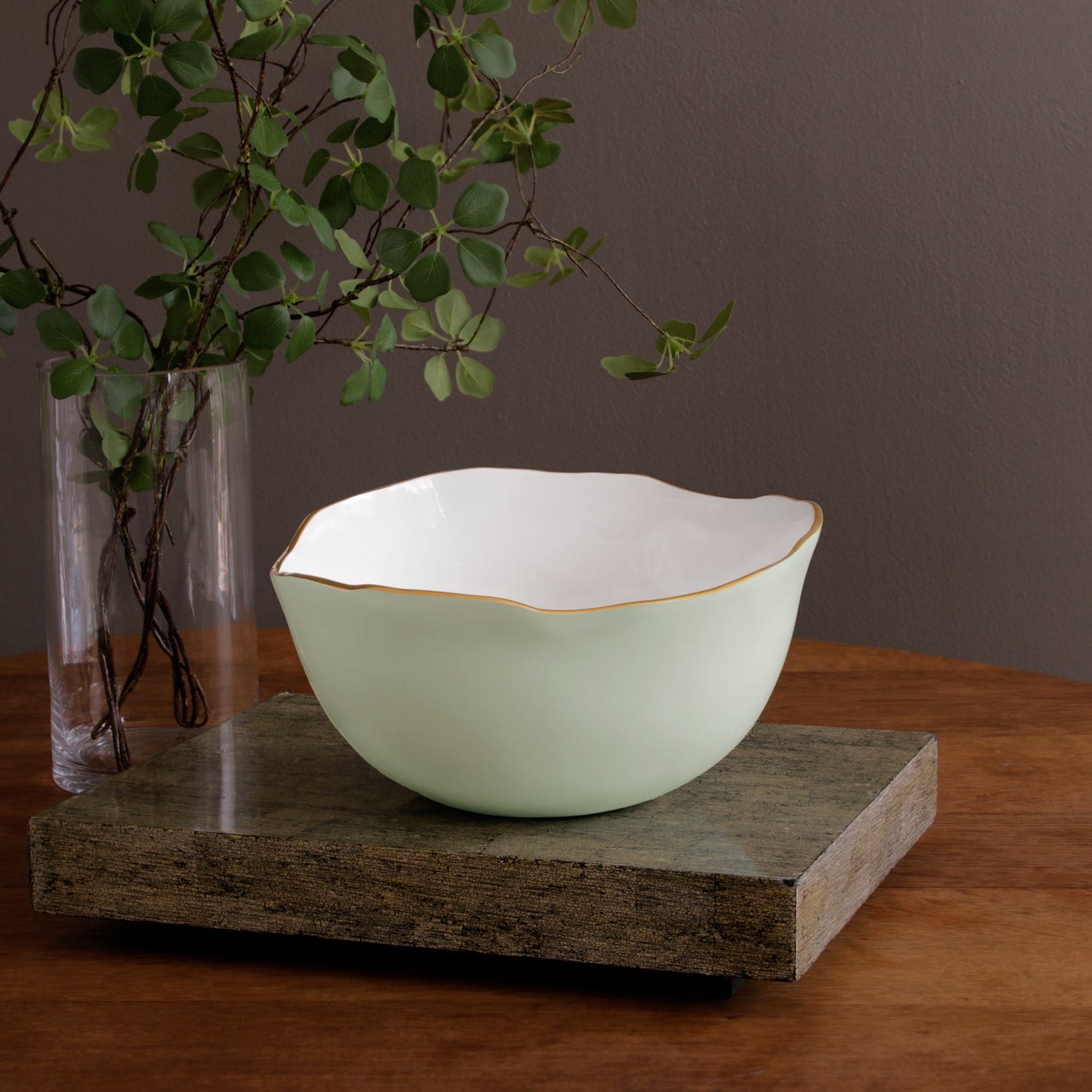 8717_2_71e79f9a-1366-4ec1-b8a9-b18c5306143e ENCANTO Osaka Large Bowl (Pistachio and White) - Image 1