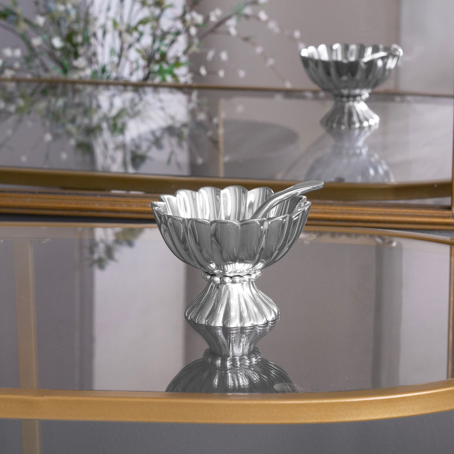 8728_833ac432-3681-4da0-b991-b28aa0436799 VINTAGE Vienna Mini Pedestal with Spoon - Image 1