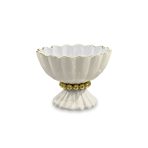 ENCANTO Vienna Mini Pedestal with Spoon (Cream and White) - Image 2