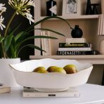 FINAL SALE - ENCANTO Dakota Large Bowl (Cream and White)