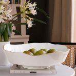 FINAL SALE - ENCANTO Dakota Large Bowl (Cream and White) - Image 3