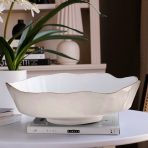 FINAL SALE - ENCANTO Dakota Large Bowl (Cream and White) - Image 4