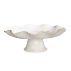 ENCANTO Carola Pedestal Cake Plate (Cream and White) - Image 2
