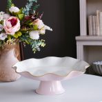 ENCANTO Carola Pedestal Cake Plate (Camellia and White) - Image 6